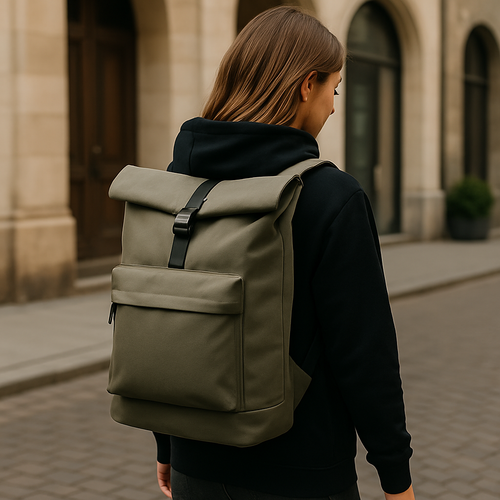 Rolltop-Rucksack, Damen, urban, stylisch, City, praktisch