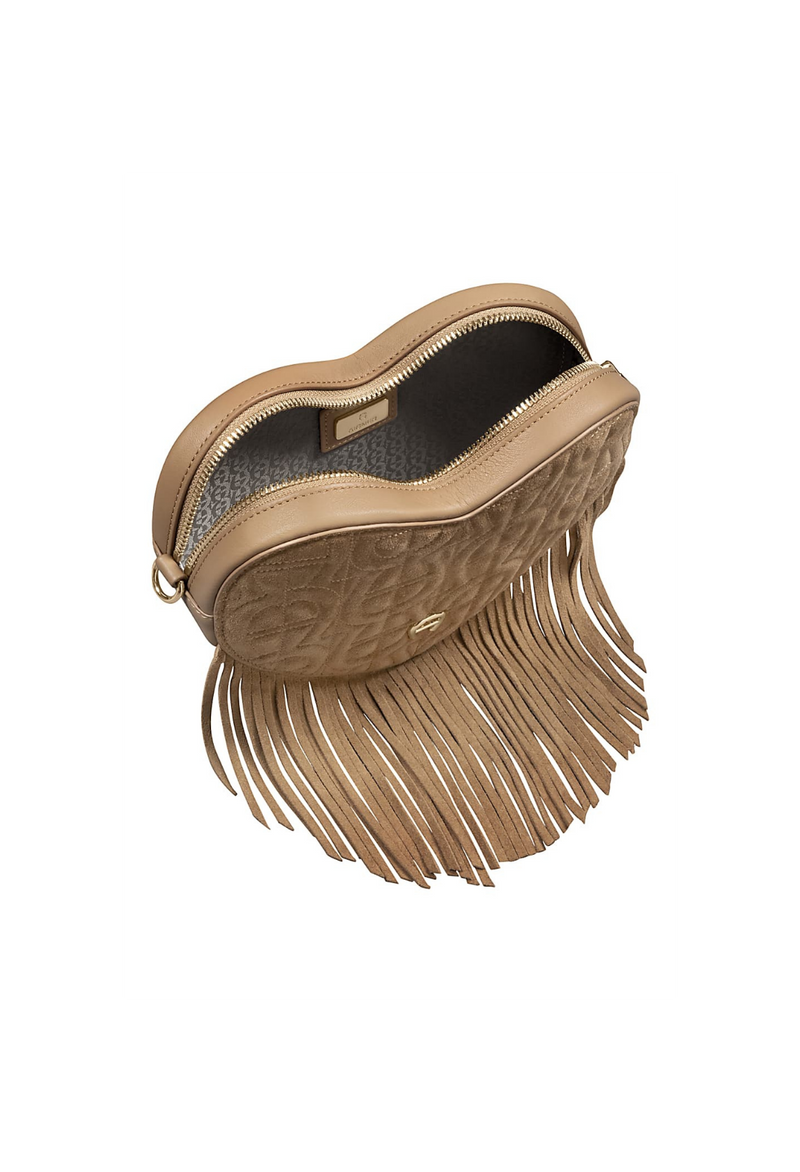 Aigner Heart Pouch Frangia Reißverschlusstasche