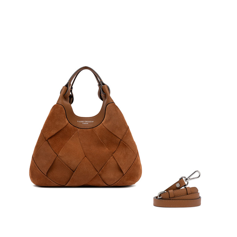 Gianni Chiarini Dua Beuteltasche Veloursleder Flecht