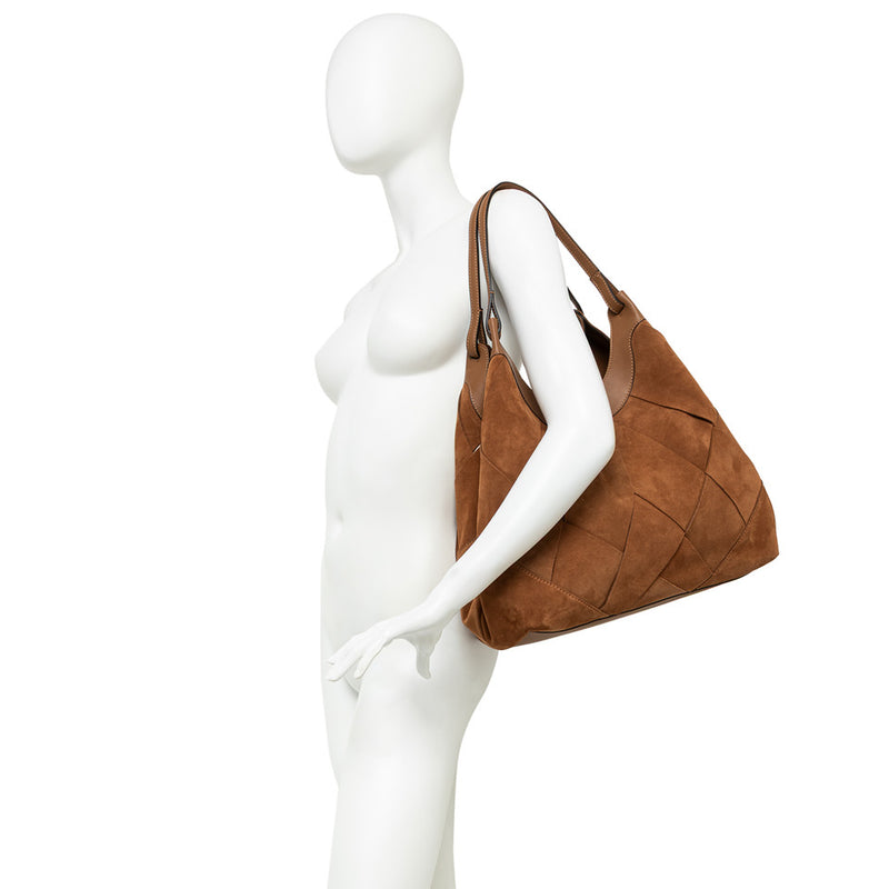 Gianni Chiarini Dua Beuteltasche Veloursleder Flecht