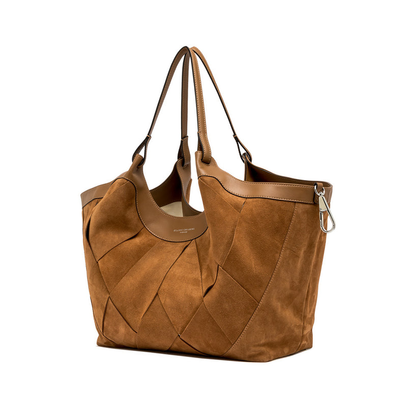 Gianni Chiarini Dua Beuteltasche Veloursleder Flecht