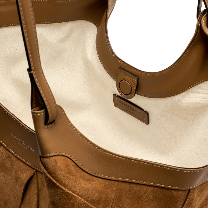 Gianni Chiarini Dua Beuteltasche Veloursleder Flecht