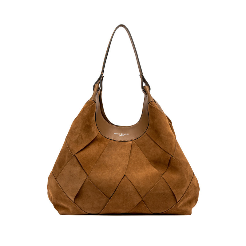 Gianni Chiarini Dua Beuteltasche Veloursleder Flecht