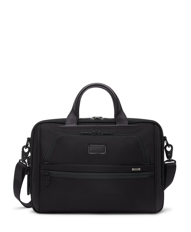 Tumi Alpha 4 Black Aktentasche aus Leder