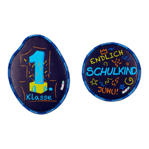 blau mit Muster