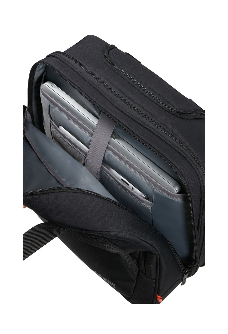 American Tourister At Work Laptoptasche mit Rollen Schwarz/Orange