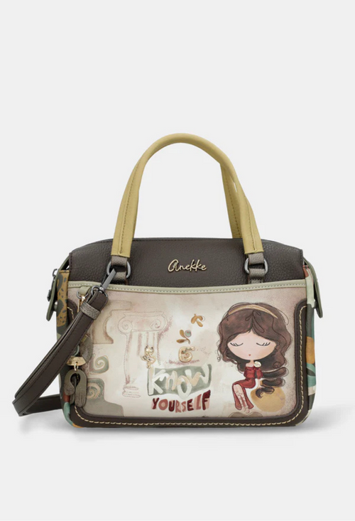 Dunkelgrau/Beige/Grün