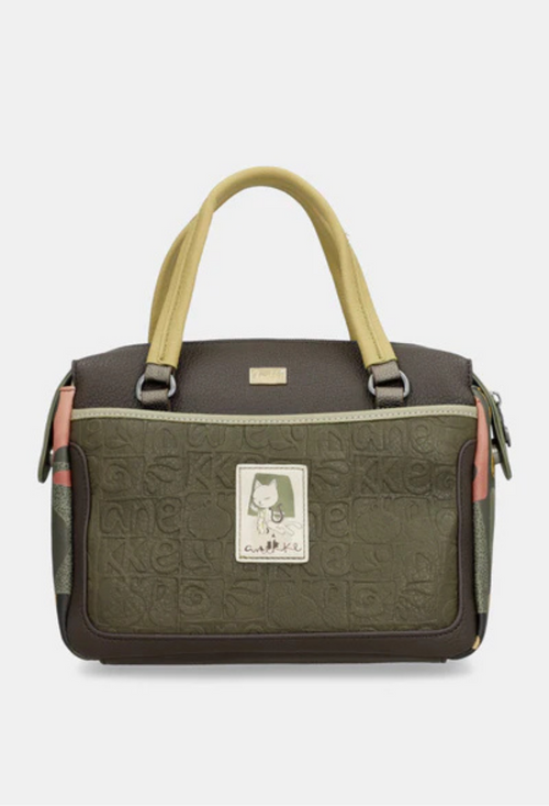 Dunkelgrau/Beige/Grün