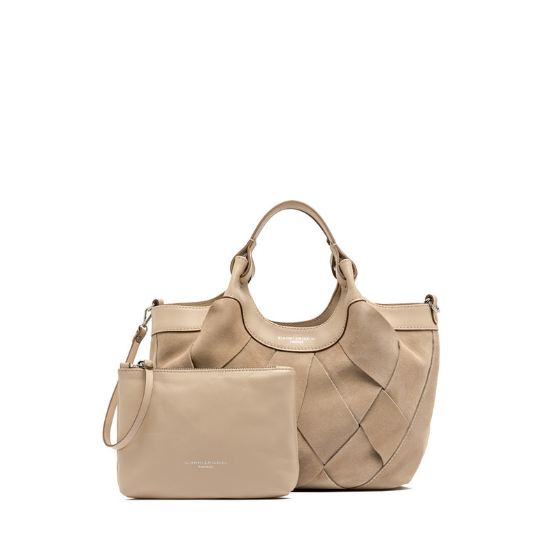 Gianni Chiarini Dua Beuteltasche Veloursleder Flecht