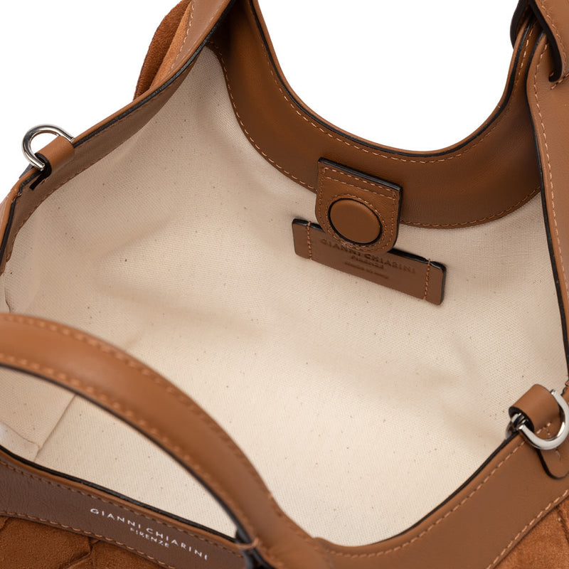Gianni Chiarini Dua Beuteltasche Veloursleder Flecht