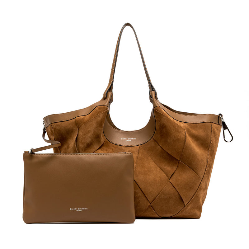 Gianni Chiarini Dua Beuteltasche Veloursleder Flecht