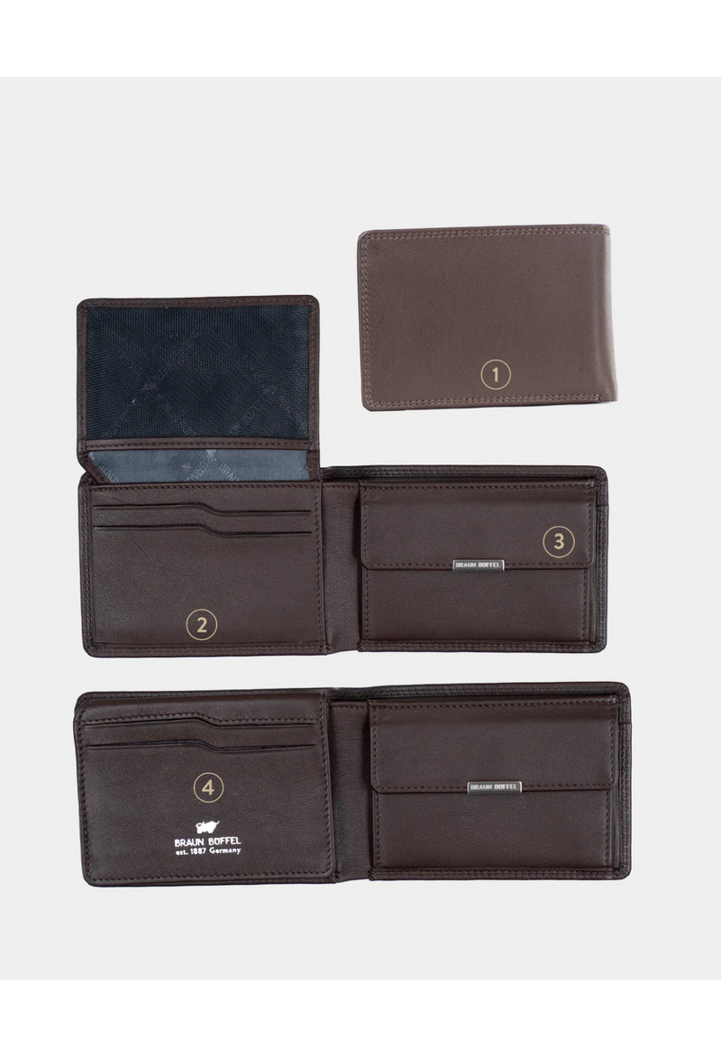Braun Büffel Golf 4CS RFID Quer Geldbörse