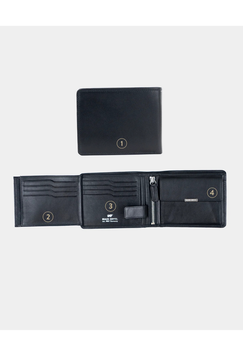 Braun Büffel Golf 8CS RFID Geldbörse + Loop