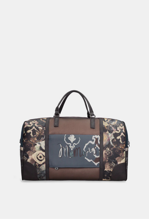 Braun/Blau mit Muster