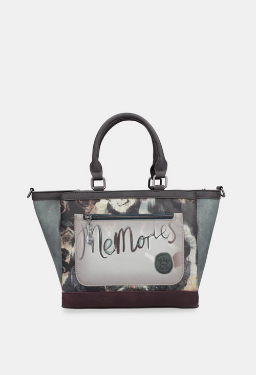 Braun/Blau mit Muster