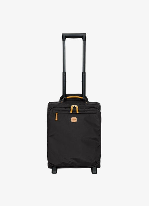 schwarz mit braunen Details / XS (Handgepäck/45 cm) mit 2 Rollen